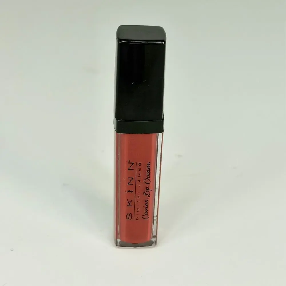 Skinn Dimitri James Caviar Lip Cream Lipstick Hybrid Ruby Red Travel .19 oz New